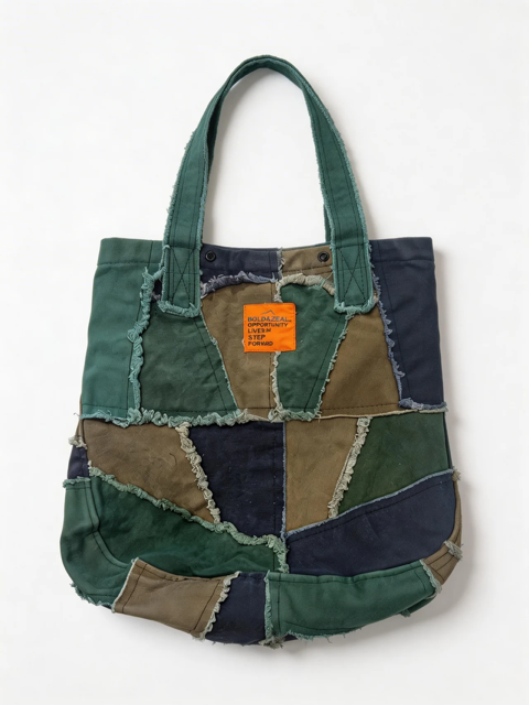 Patchwork Tote – Shades of Green