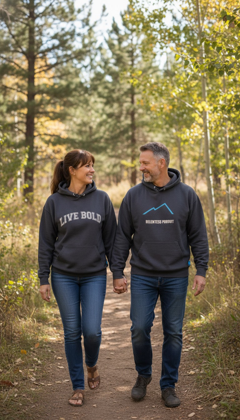 Live Bold Charcoal Hoodie