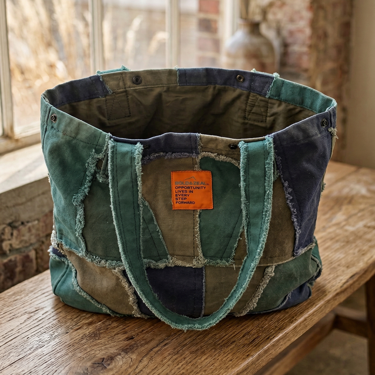 The Most Versatile Tote: Shades of Green Patchwork Tote