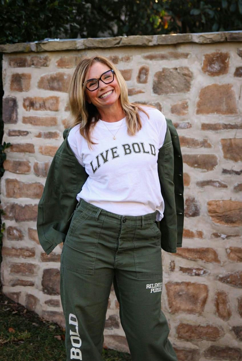 Boxy Live Bold Vintage-Inspired Tee