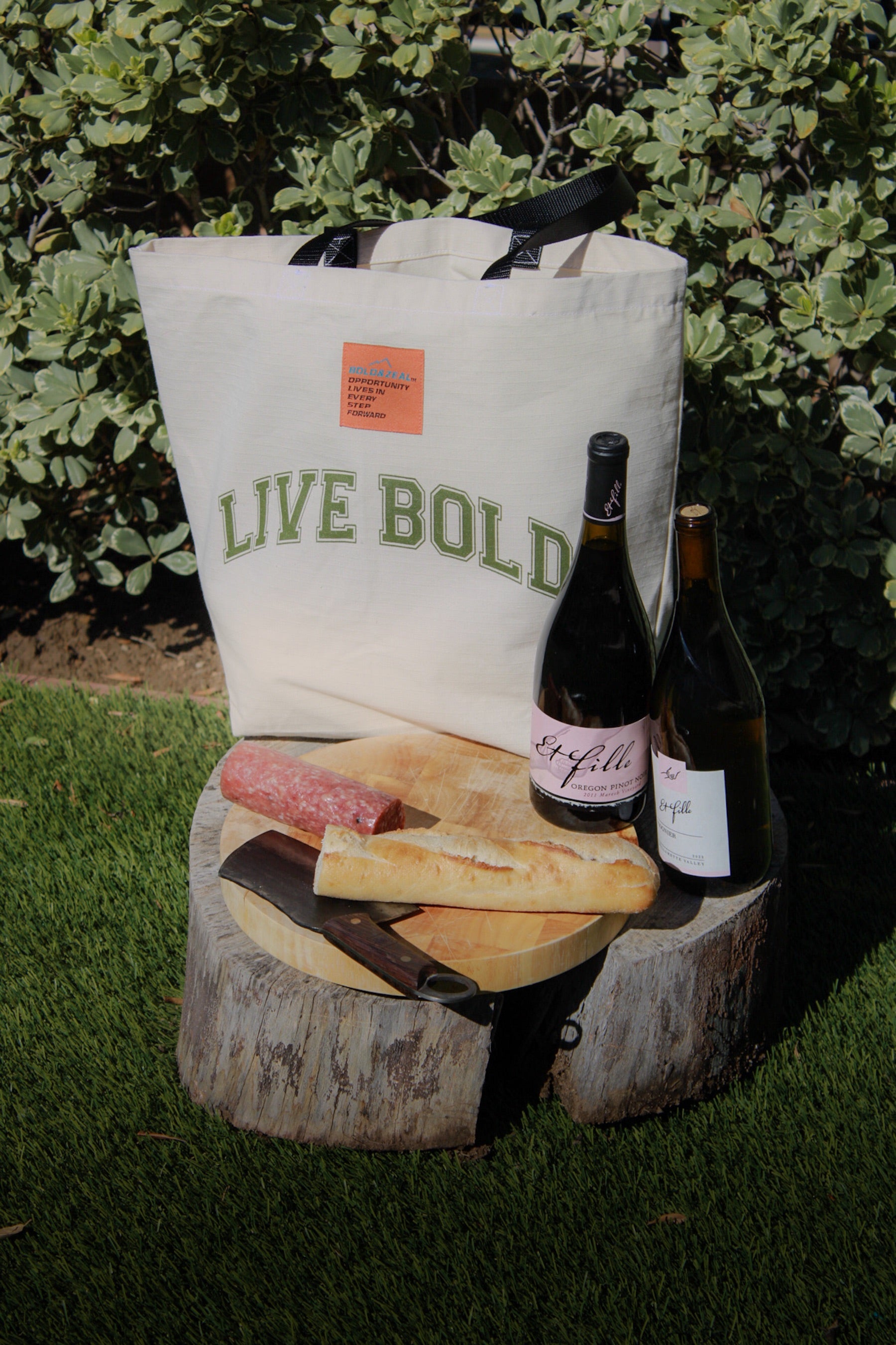 Live Bold Canvas Tote