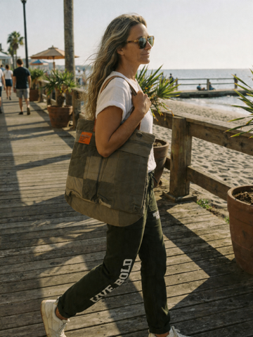 The Everything Tote W/ Leather Handle