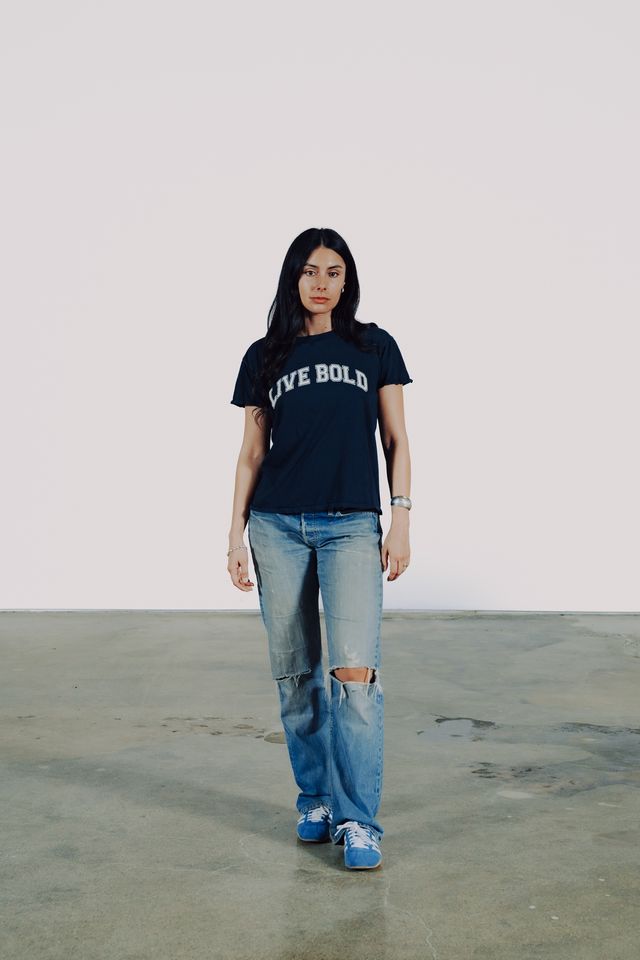 Boxy Live Bold Vintage-Inspired Tee