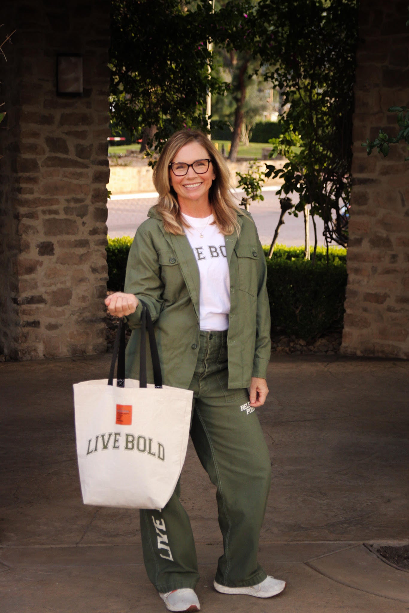 Live Bold Canvas Tote